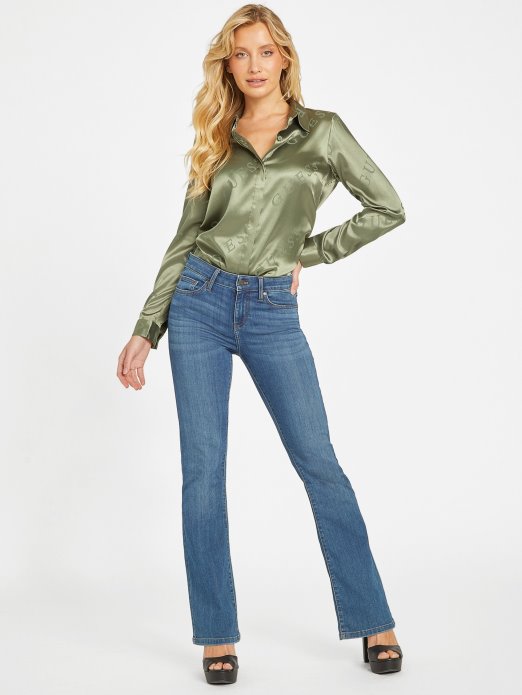 Guess Shopping Isle Pranje 32\\ Satenska Košulja S Logotipom Galina